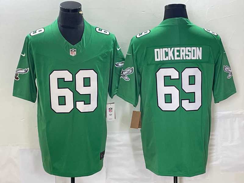 Mens Philadelphia Eagles #69 Landon Dickerson Green Alternate FUSE Vapor Limited Stitched Jersey->->NFL Jersey